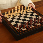 Jeu d'échecs magnétique à tiroir 38 cm, partie installée
